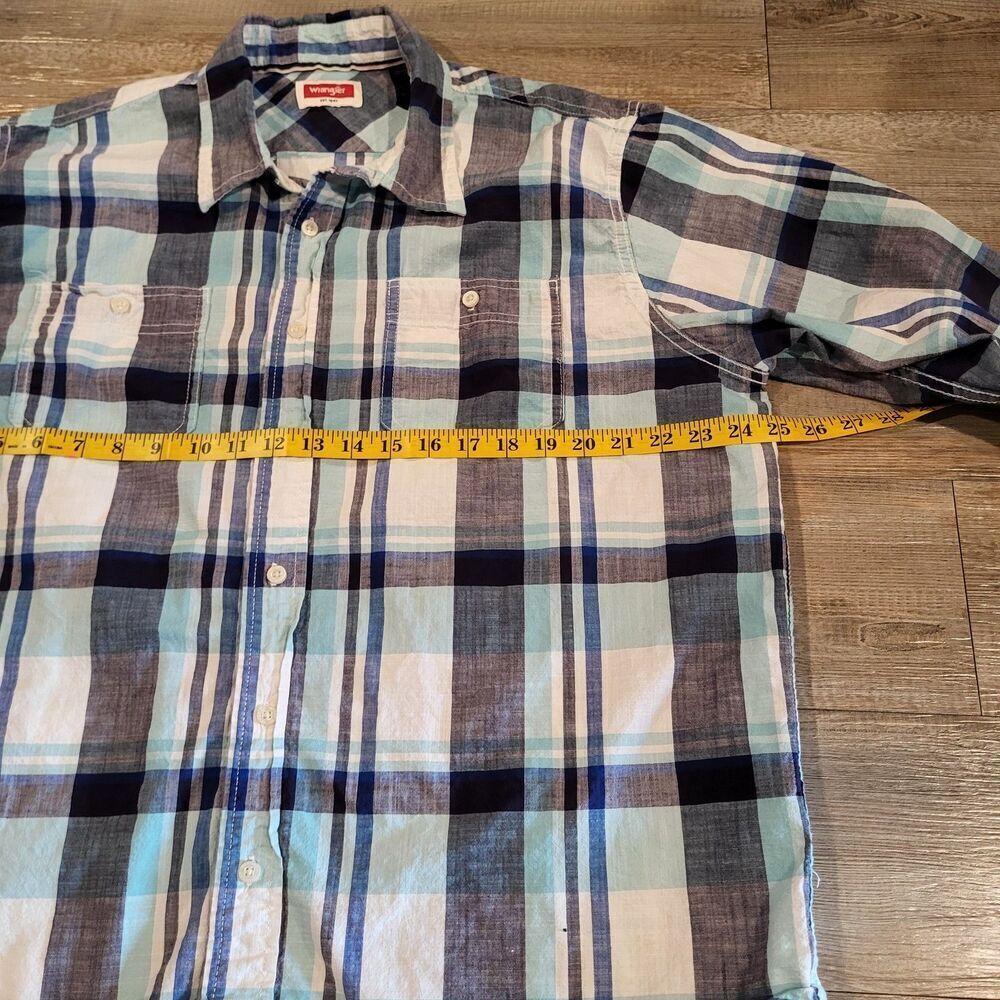 Wrangler Plaid Flannel Long Sleeve Button Down Shirt Mens Size XL - Picture 6 of 8